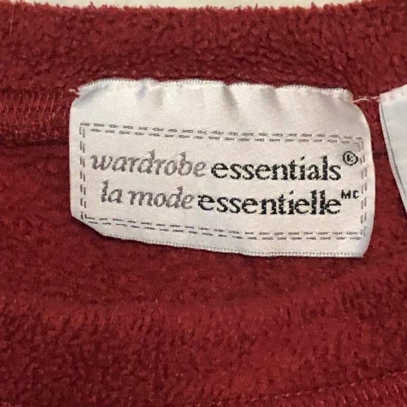 BOGO🦋 Deep Red Colour Pullover Fleece Sweater - Picture 6 of 10